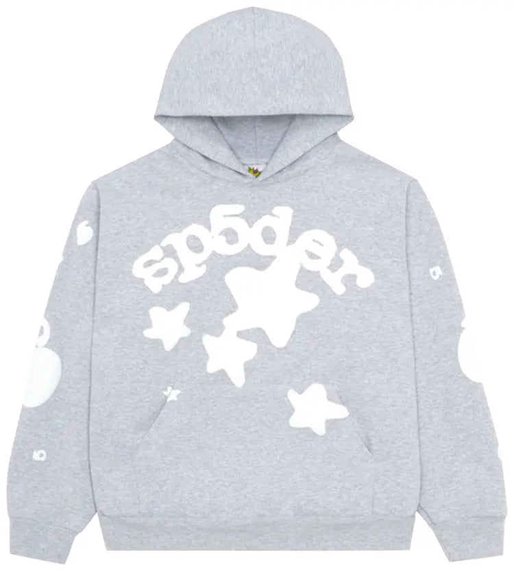 Sp5der Grey Beluga Hoodie