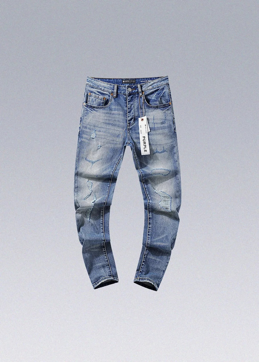 Purple Jeans Ripped Denim