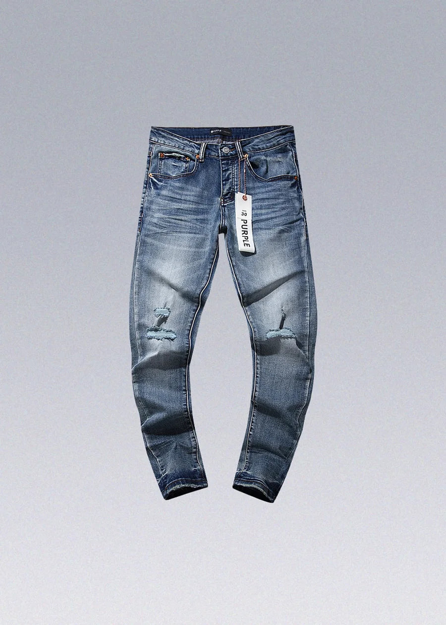 Purple Jeans Thrashed Denim