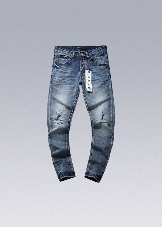 Purple Jeans Thrashed Denim