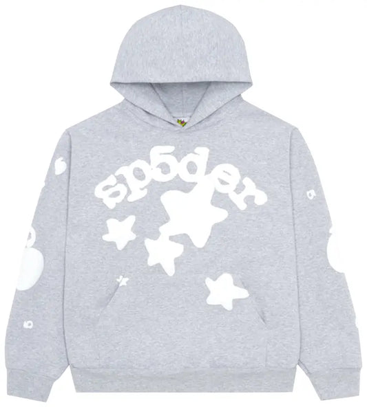 Sp5der Grey Beluga Hoodie
