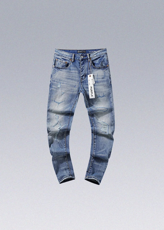Purple Jeans Ripped Denim