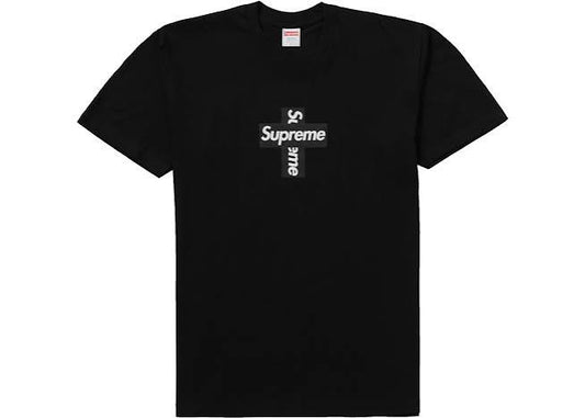supreme black cross tee