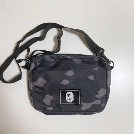 bape crossbody bag black camo