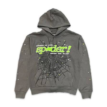 sp5der hoodie slate grey