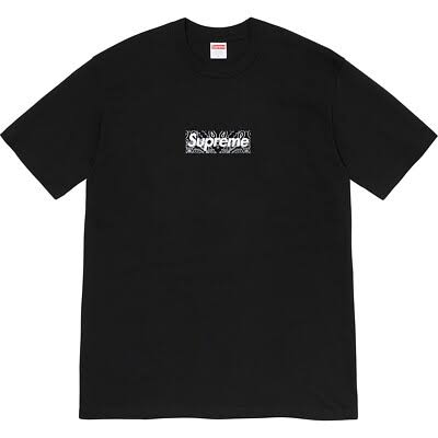 supreme black bandana tee