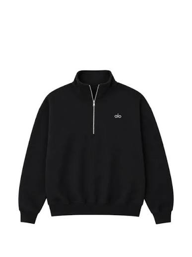 alo quarter zip black