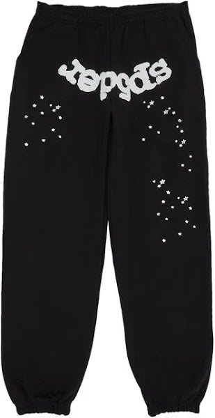 Sp5der Black and White Sweatpants